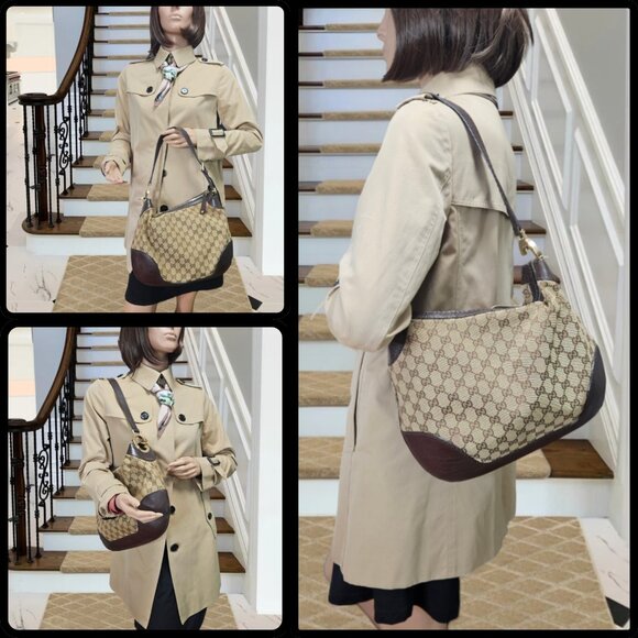 Gucci Monogram Canvas Hobo Bag - Picture 17 of 17